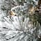 7.5ft. Pre-Lit Flocked Portland Pine Slim Artificial Christmas Tree, Clear Lights